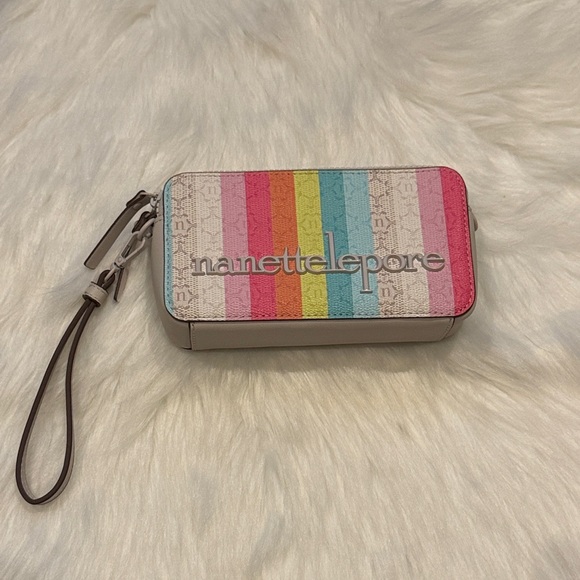 Nanette Lepore Handbags - Nanette Lepore Multicolor Striped Wristlet